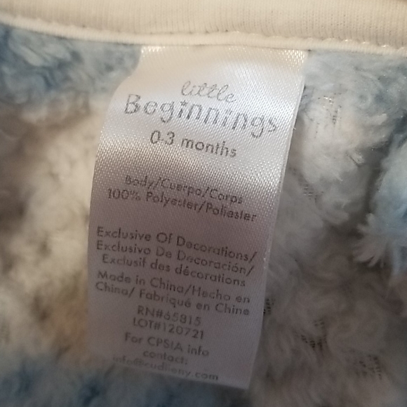 0-3 month velour sleeper - Picture 3 of 6